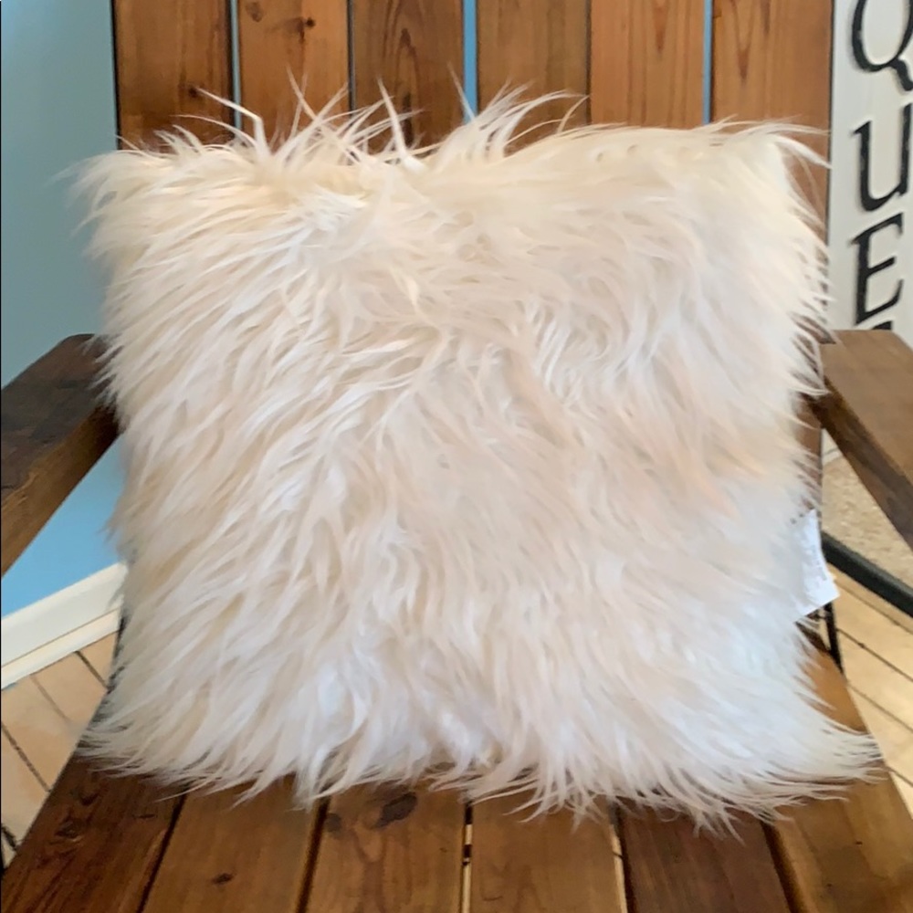 Fuzzy throw pillow